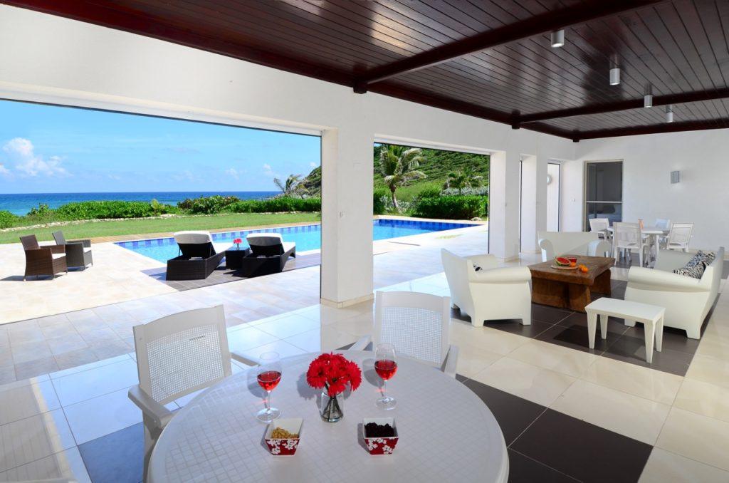 St Maarten real estate, Guana Bay, 6 bedroom beachfront Villa Orchid