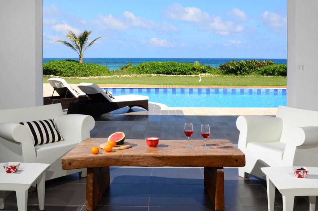 St Maarten real estate, Guana Bay, 6 bedroom beachfront Villa Orchid