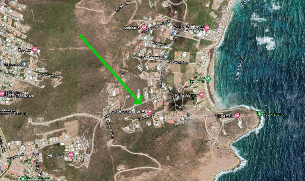 St Maarten land for sale in Guana Bay, large vacant