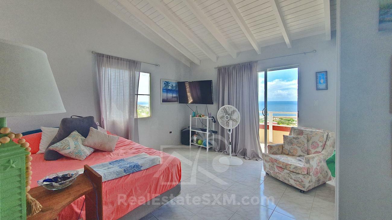 House for sale in St Maarten Guana Bay. Amazing ocean views. 3-levels, extra room PRICE DROP! No HOA