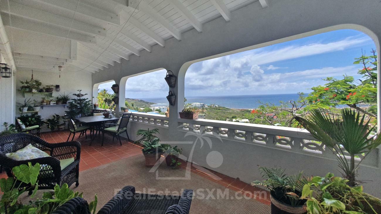 House for sale in St Maarten Guana Bay. Amazing ocean views. 3-levels, extra room PRICE DROP! No HOA