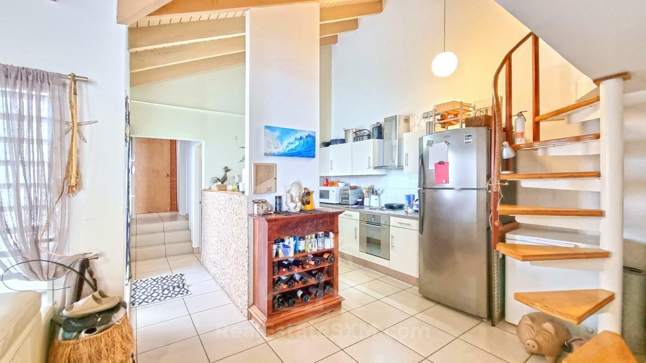 3-bedroom + Studio condo in Sint Maarten, Cupecoy, Tradewinds. Two levels, walking distance to beach