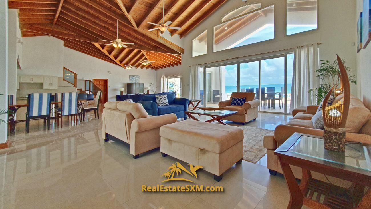 St Maarten beachfront villa for sale in Guana Bay, Casa Sunshine, 10 bedrooms, unique property