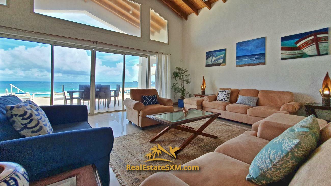 St Maarten beachfront villa for sale in Guana Bay, Casa Sunshine, 10 bedrooms, unique property