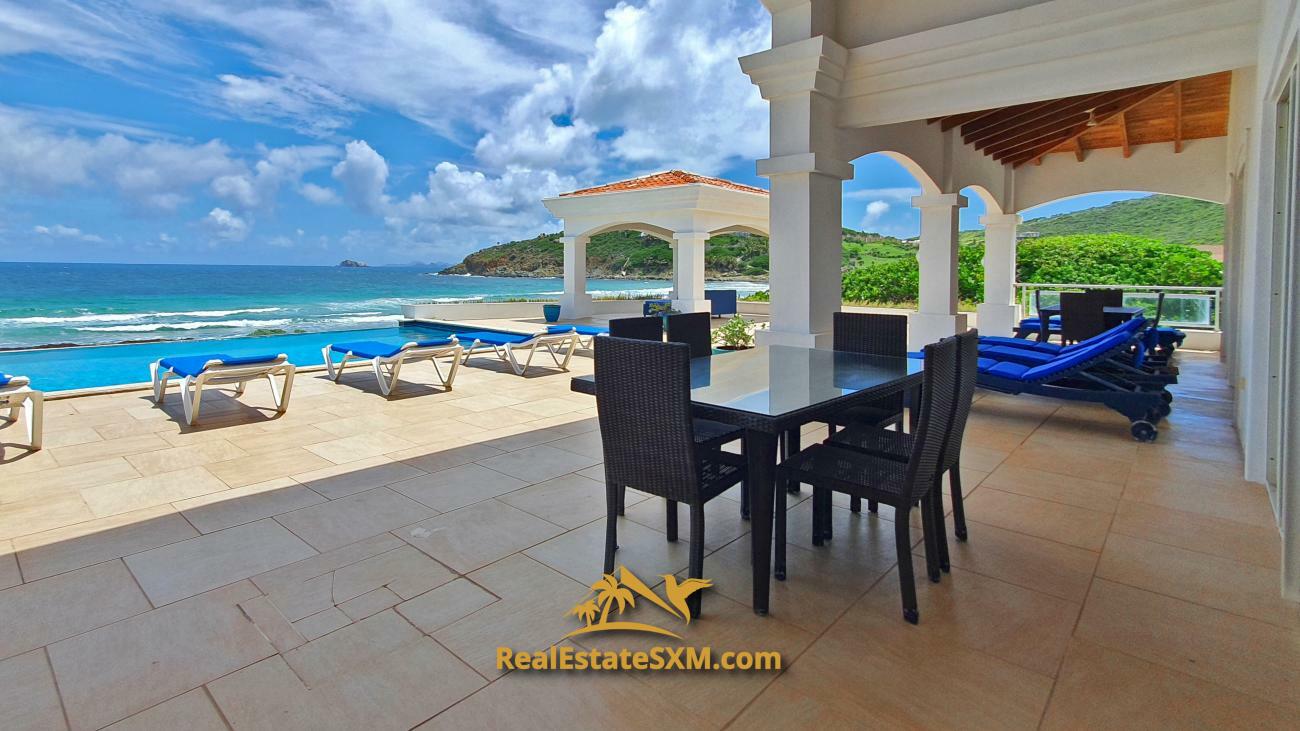 St Maarten beachfront villa for sale in Guana Bay,