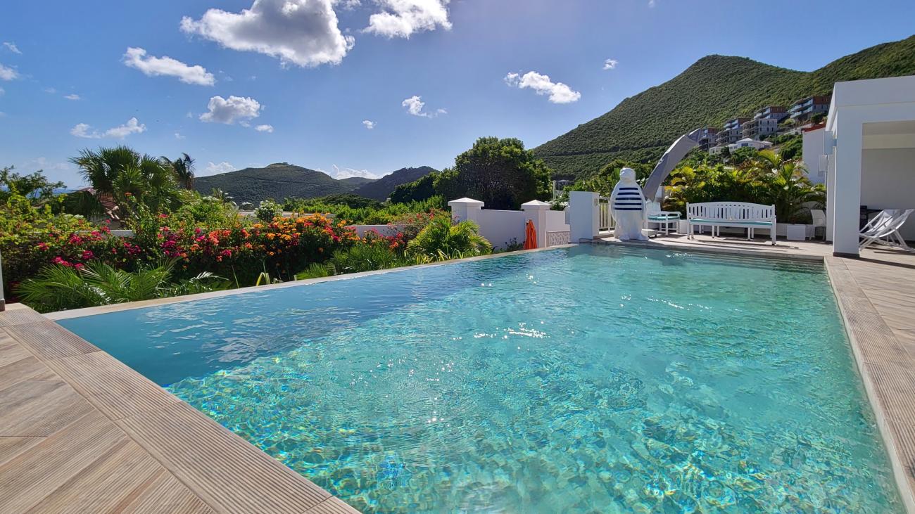 Luxury Villa for sale in St Maarten, with additional 4 apartments. St Barths and ocean views 