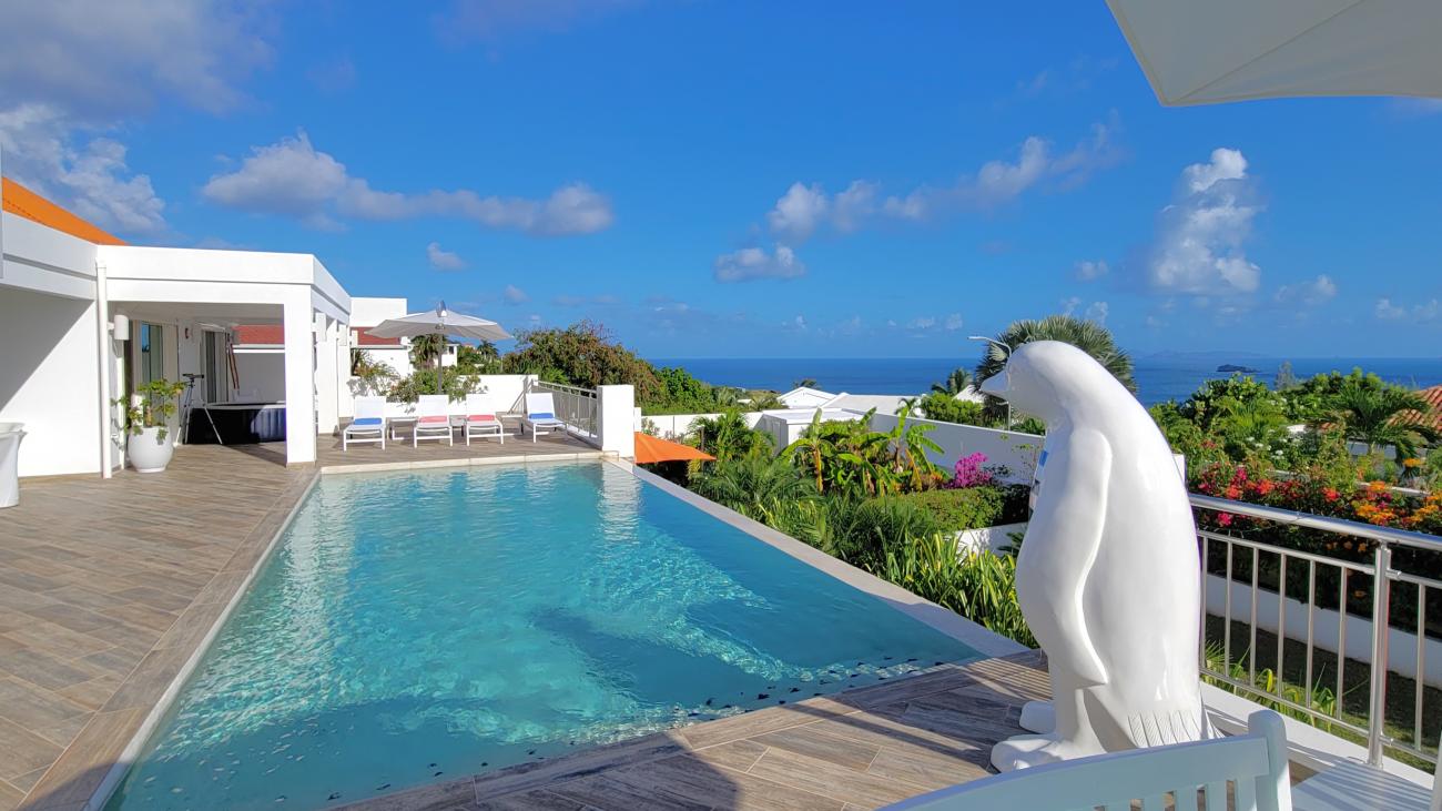 Luxury Villa for sale in St Maarten, with additional 4 apartments. St Barths and ocean views 