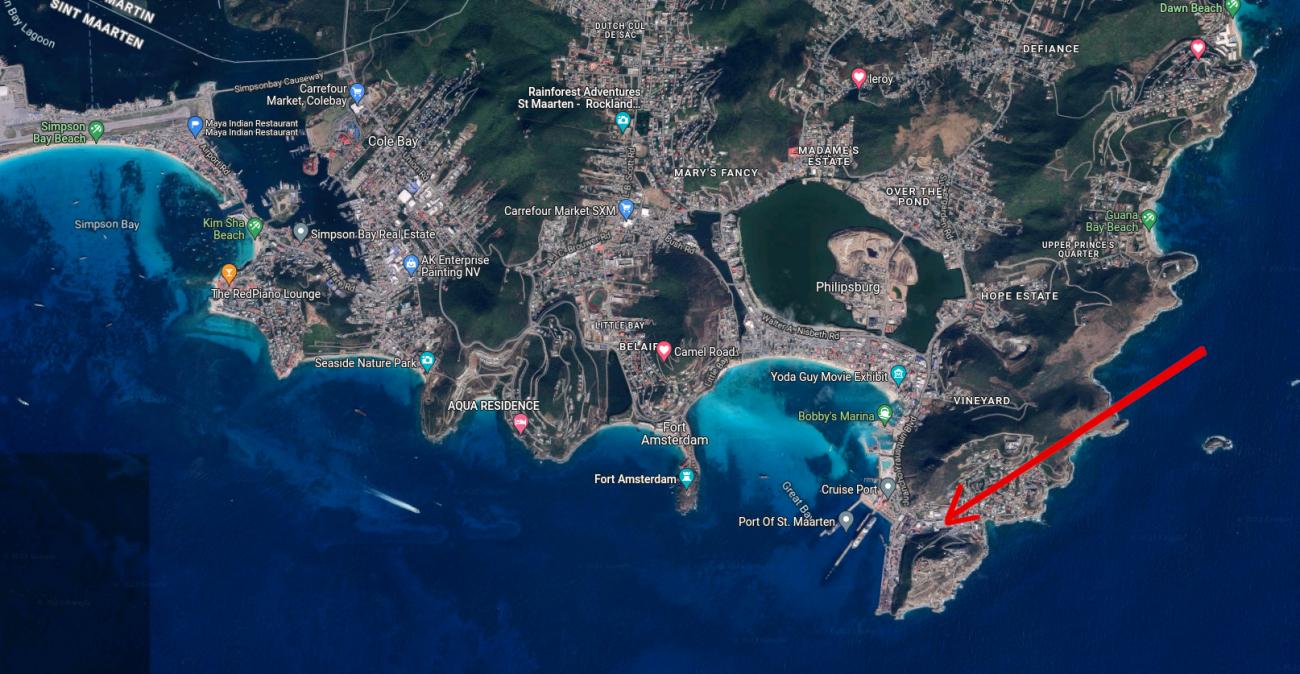 Flat Land for sale St Maarten, Point Blanche close to cruise port. Residential+Commercial 1650sqm