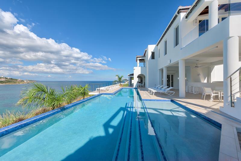 Caribbean luxury property for sale in St Maarten, hillside villa Amalia, Guana Bay. Unique!