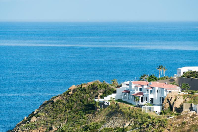 Caribbean luxury property for sale in St Maarten, hillside villa Amalia, Guana Bay. Unique!
