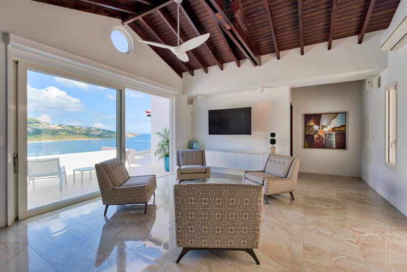 Caribbean luxury property for sale in St Maarten, hillside villa Amalia, Guana Bay. Unique!