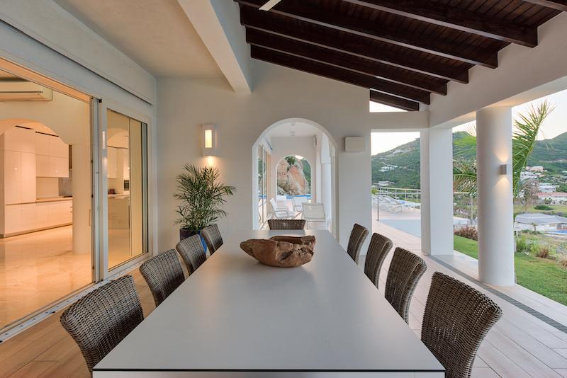 Caribbean luxury property for sale in St Maarten, hillside villa Amalia, Guana Bay. Unique!