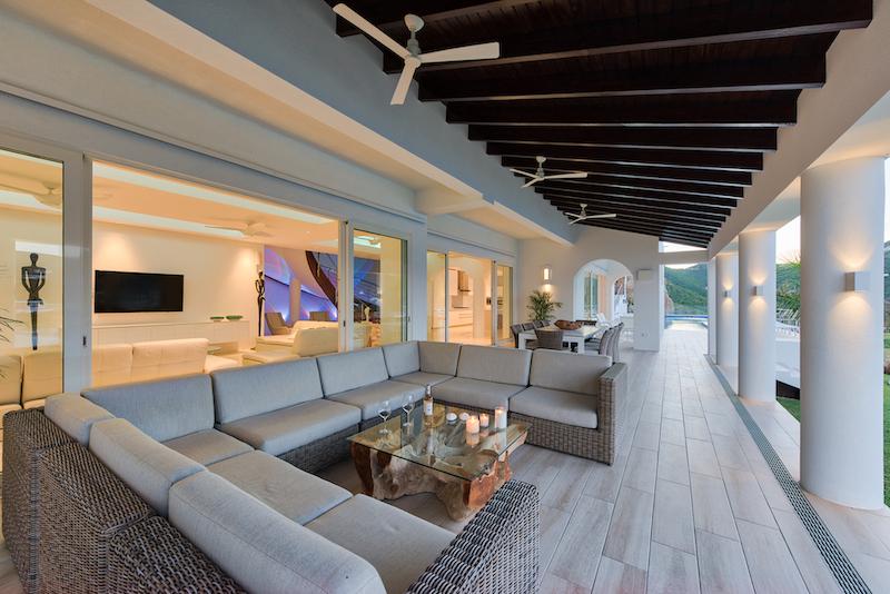 Caribbean luxury property for sale in St Maarten, hillside villa Amalia, Guana Bay. Unique!