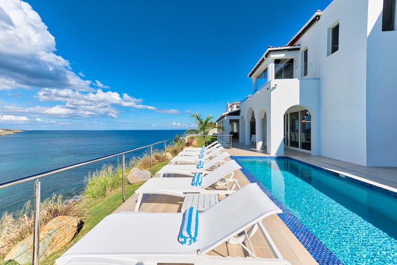 Caribbean luxury property for sale in St Maarten, hillside villa Amalia, Guana Bay. Unique!