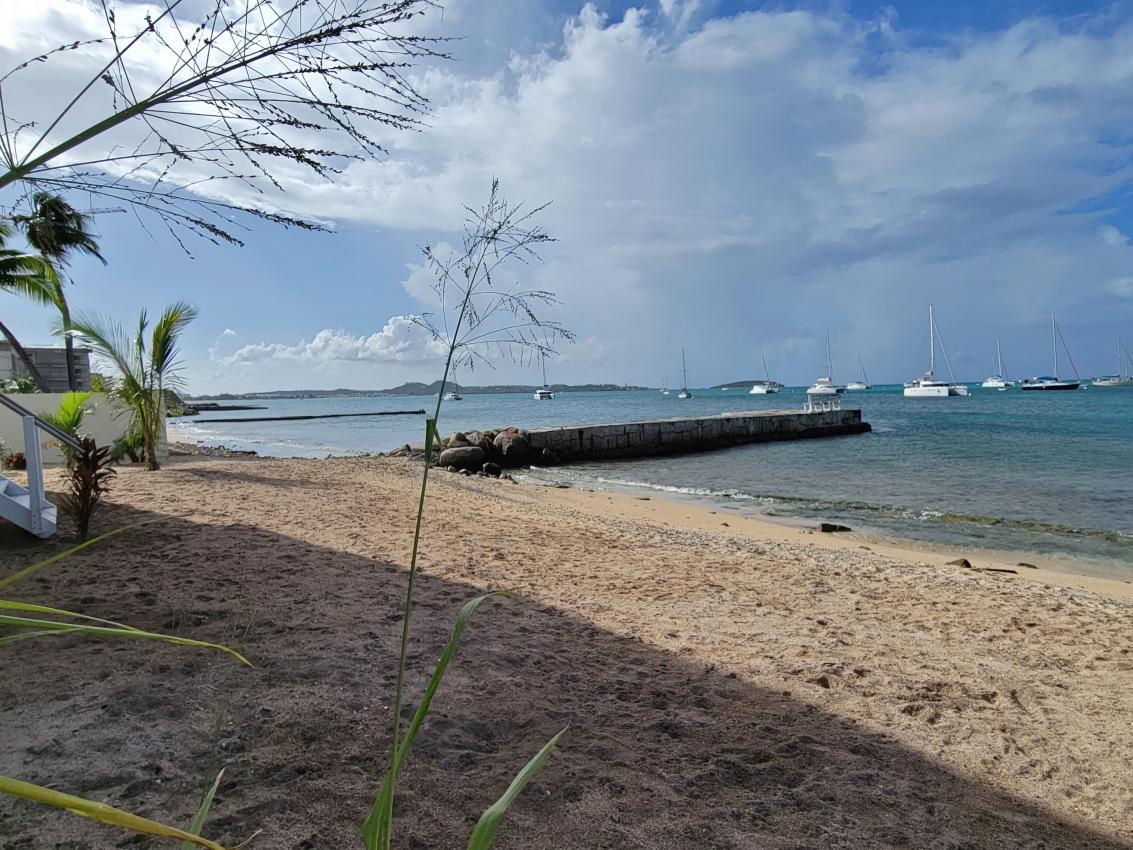 St Martin 2 Studio Condos together for sale in Marigot Yacht Club. Caribbean Sea view. French side