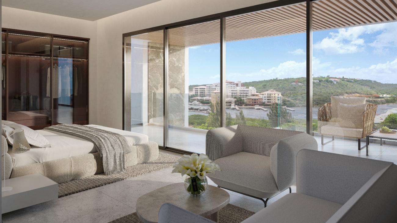 Caribbean Villas for sale in St Maarten! Aqua Resort a luxury development. Boat slip. Water view