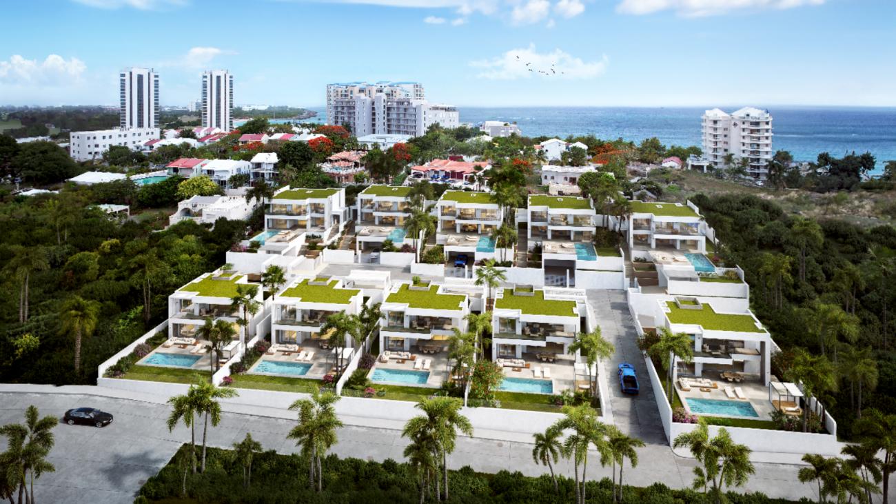 Caribbean Villas for sale in St Maarten! Aqua Resort a luxury development. Boat slip. Water view