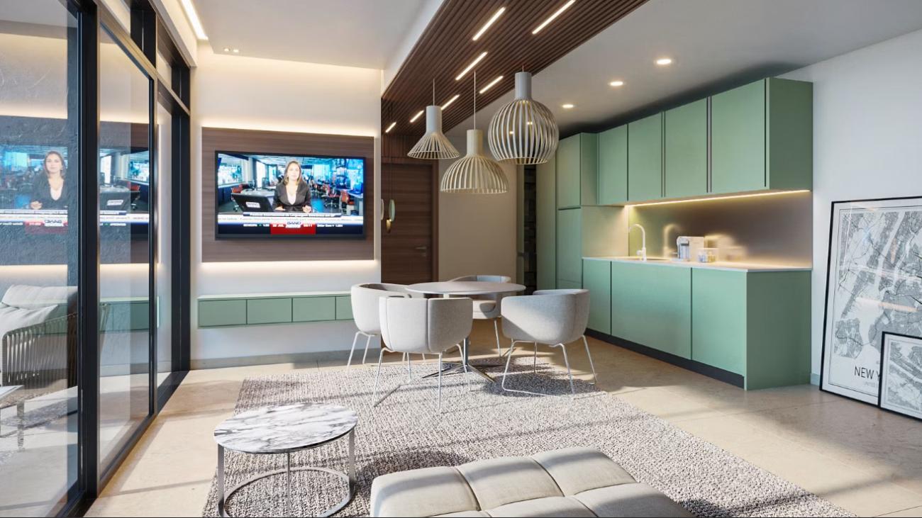 Studio apartments for sale in St Maarten, Cupecoy, Aqua Resort new development. Lagoon View