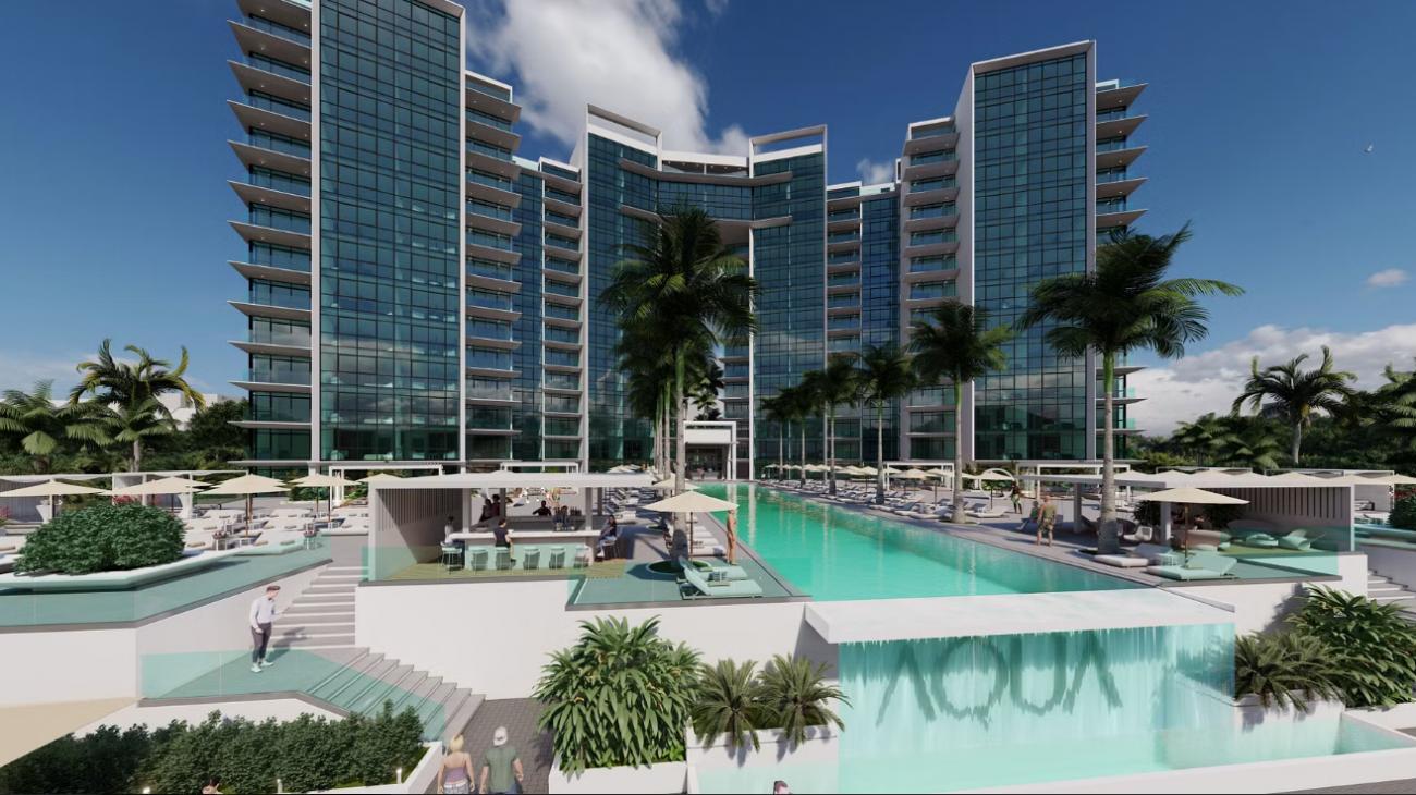 Studio apartments for sale in St Maarten, Cupecoy, Aqua Resort new development. Lagoon View