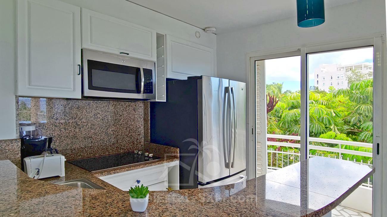 2 bedrooms condo for SALE St Maarten Cupecoy Sapphire Hotel. Caribbean Sea view. 3 balconies (230)