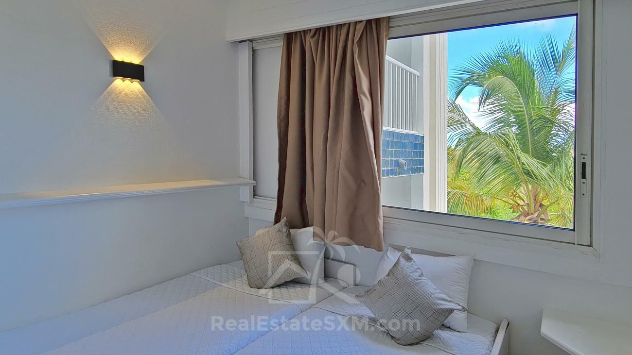 2 bedrooms condo for SALE St Maarten Cupecoy Sapphire Hotel. Caribbean Sea view. 3 balconies (230)