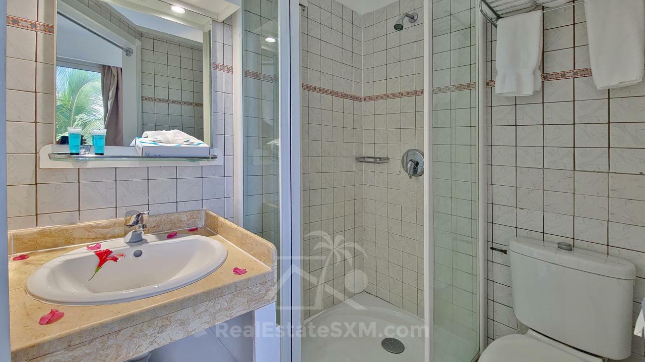 2 bedrooms condo for SALE St Maarten Cupecoy Sapphire Hotel. Caribbean Sea view. 3 balconies (230)