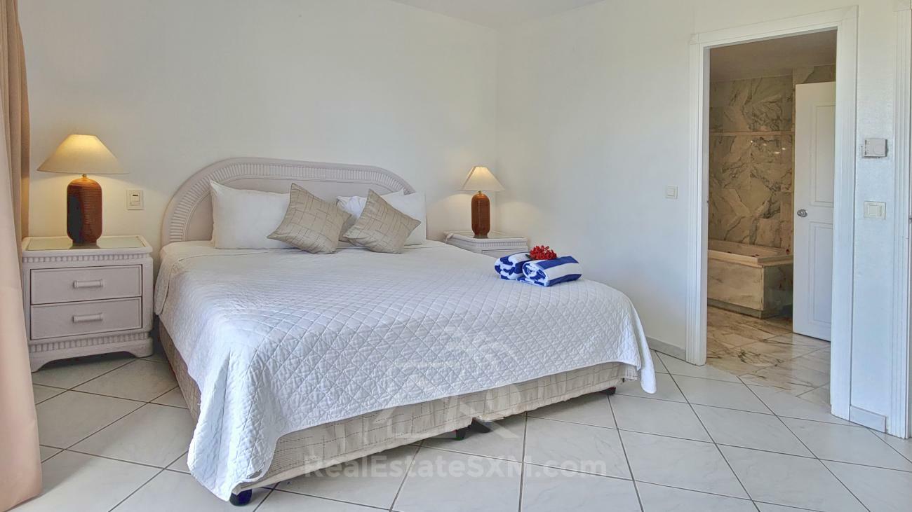 2 bedrooms condo for SALE St Maarten Cupecoy Sapphire Hotel. Caribbean Sea view. 3 balconies (230)