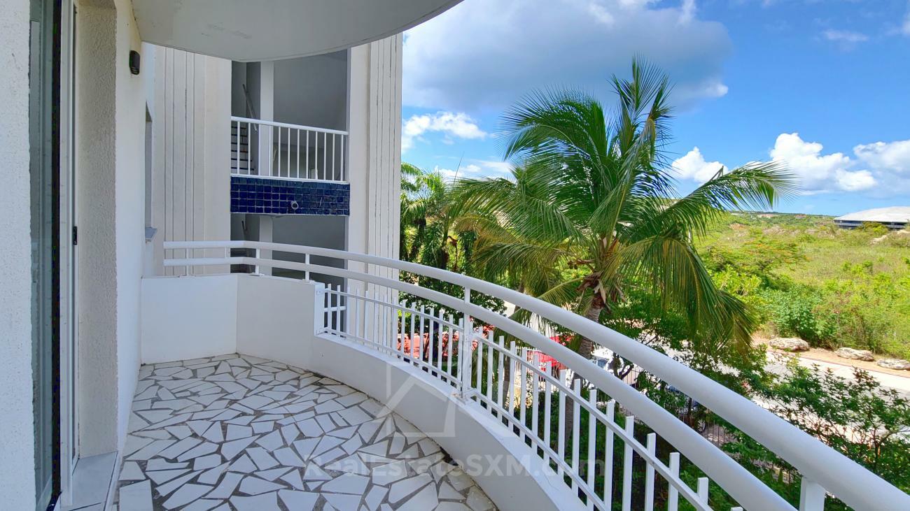 2 bedrooms condo for SALE St Maarten Cupecoy Sapphire Hotel. Caribbean Sea view. 3 balconies (230)