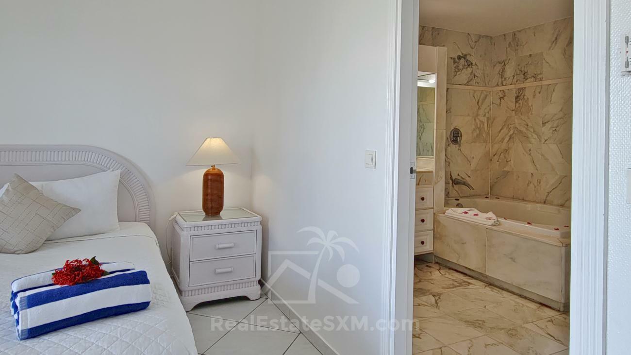 2 bedrooms condo for SALE St Maarten Cupecoy Sapphire Hotel. Caribbean Sea view. 3 balconies (230)