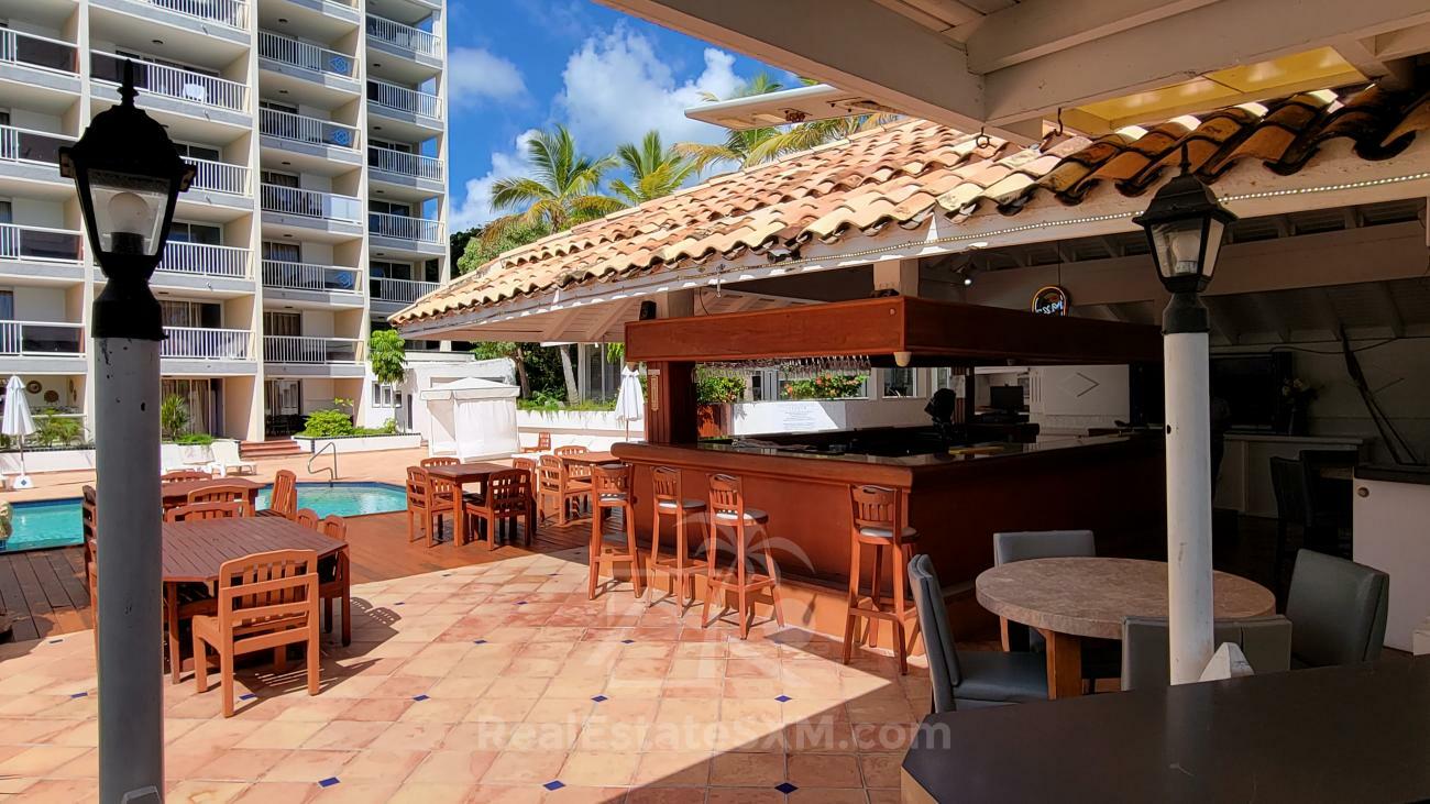 2 bedrooms condo for SALE St Maarten Cupecoy Sapphire Hotel. Caribbean Sea view. 3 balconies (230)