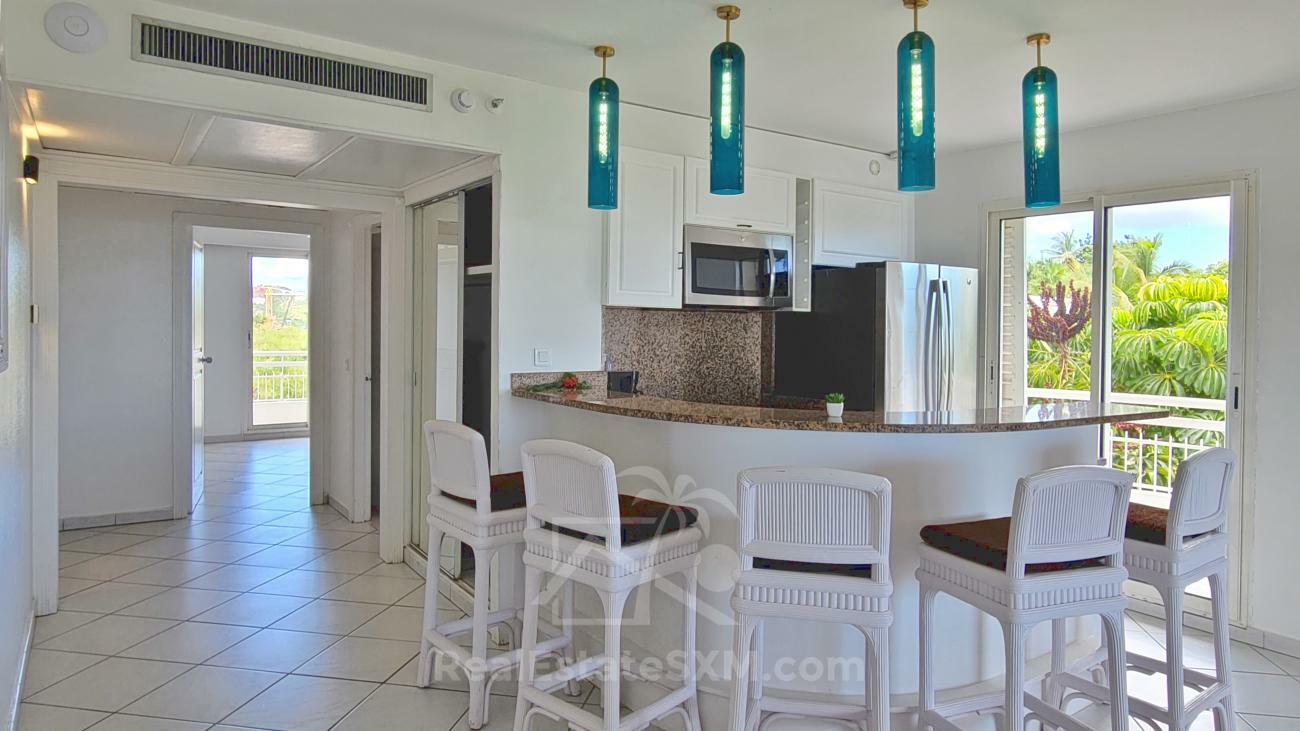 2 bedrooms condo for SALE St Maarten Cupecoy Sapphire Hotel. Caribbean Sea view. 3 balconies (230)