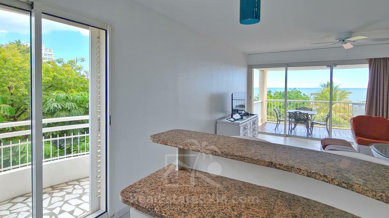 2 bedrooms condo for SALE St Maarten Cupecoy Sapphire Hotel. Caribbean Sea view. 3 balconies (230)