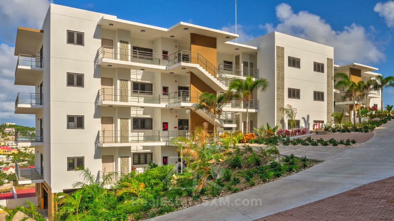 St Maarten NEW 2-bedrooms condos for sale with Ocean View, Point Blanche, Lajas. Luxury. Gated