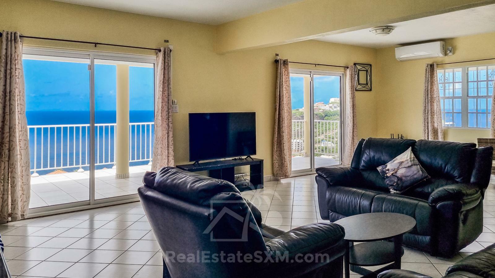 Big 3BR apartment for rent in St Maarten Point Blanche. Ocean View Sunrise Breeze Peaceful NEW PRICE