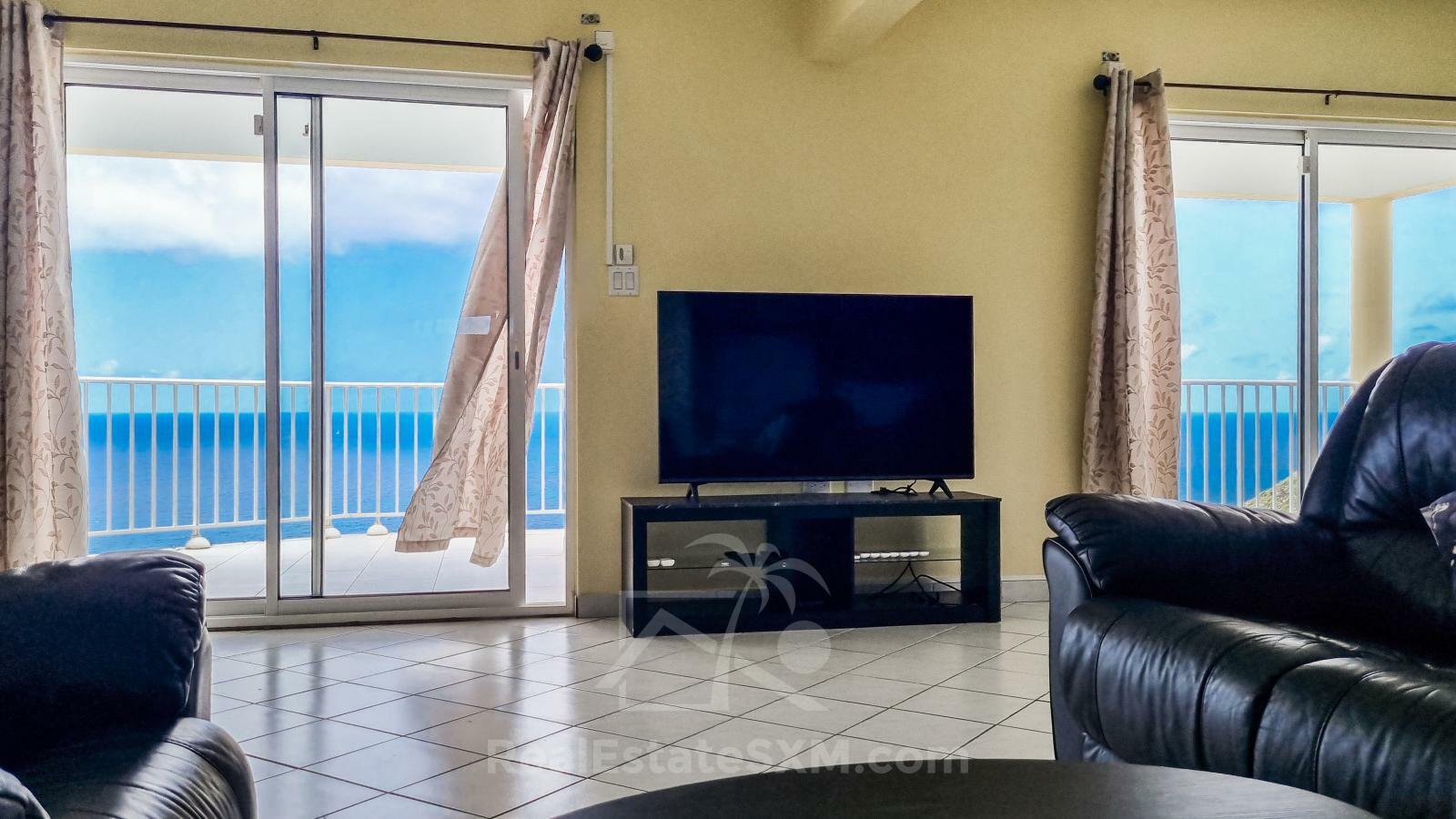 Big 3BR apartment for rent in St Maarten Point Blanche. Ocean View Sunrise Breeze Peaceful NEW PRICE