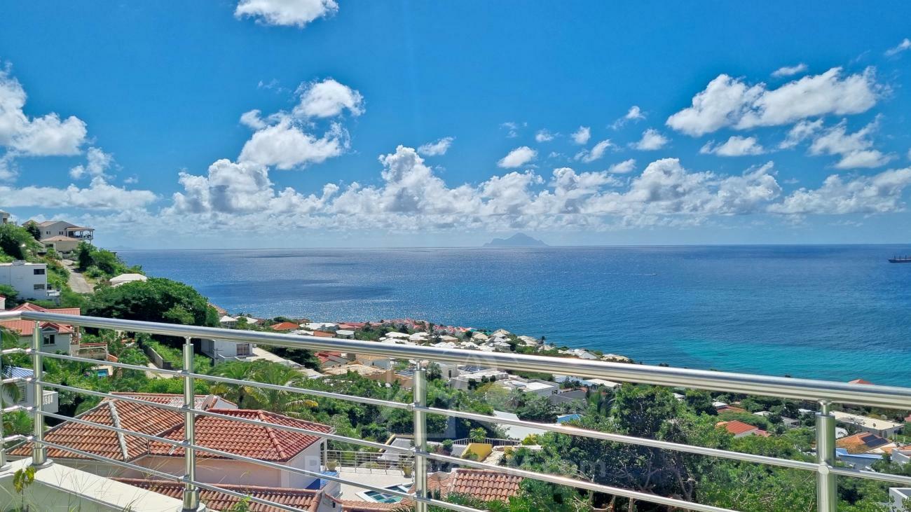 Caribbean Luxury Villa Cleavage For SALE Sint Maarten top of Pelican Key. Gorgeous sea views. 
