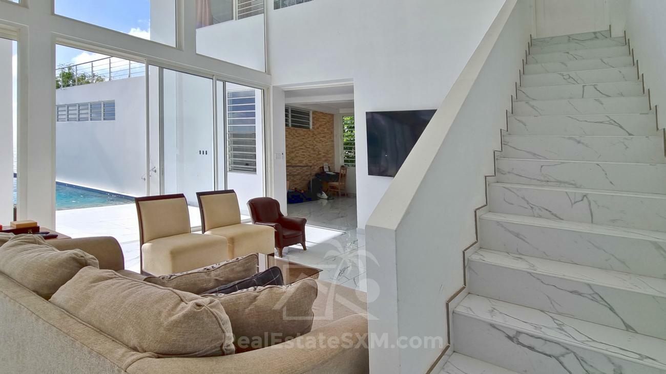 Caribbean Luxury Villa Cleavage For SALE Sint Maarten top of Pelican Key. Gorgeous sea views. 