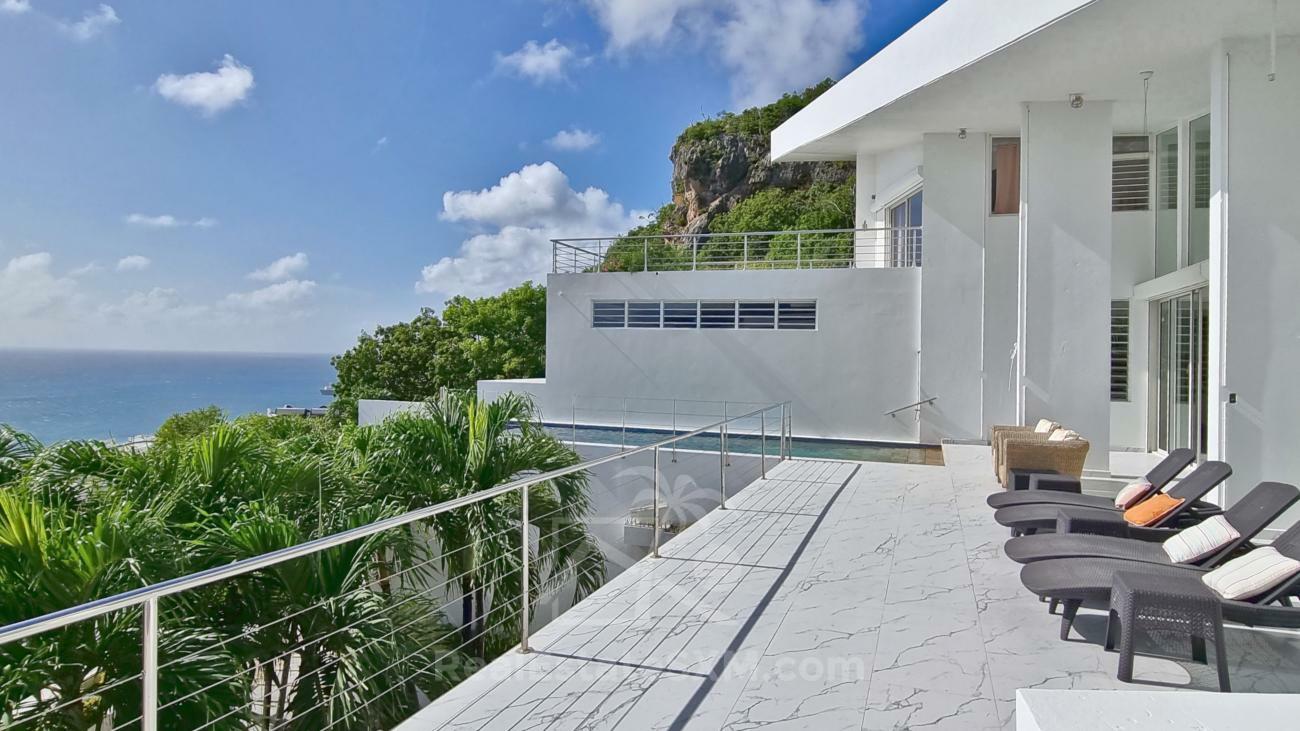 Caribbean Luxury Villa Cleavage For SALE Sint Maarten top of Pelican Key. Gorgeous sea views. 