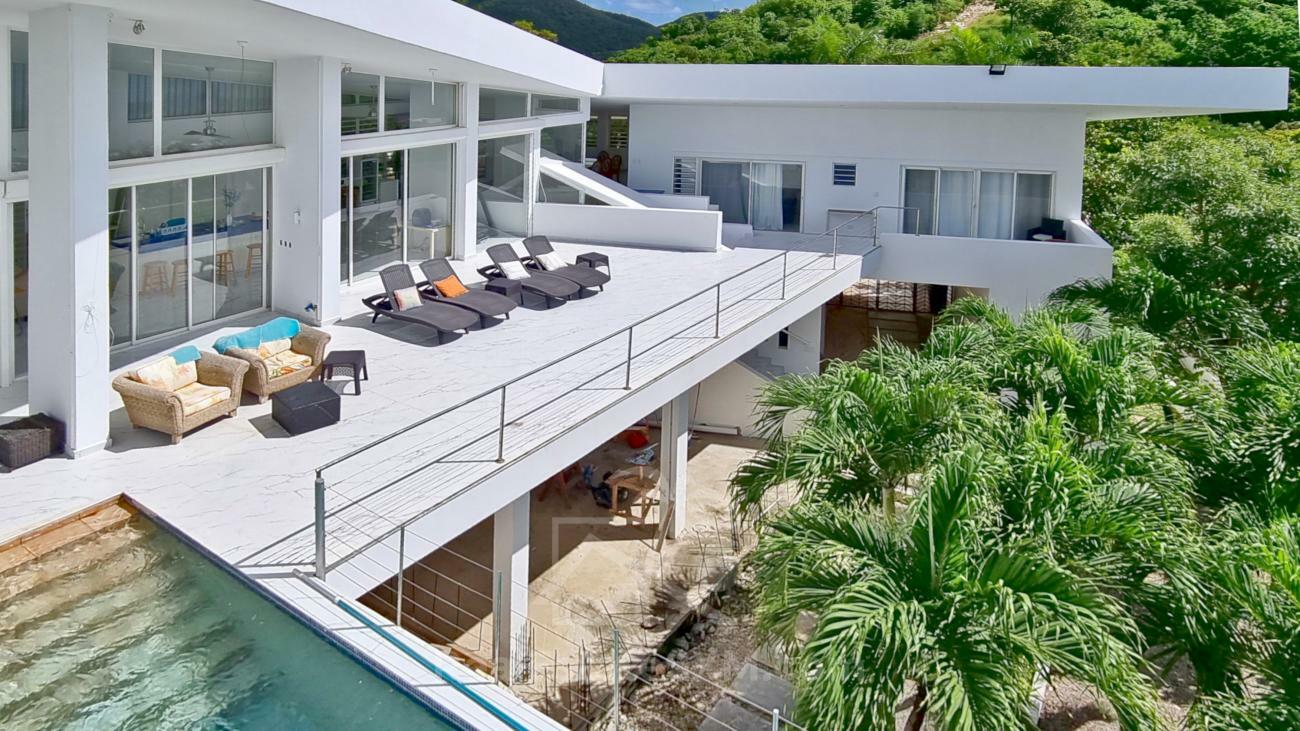 Caribbean Luxury Villa Cleavage For SALE Sint Maarten top of Pelican Key. Gorgeous sea views. 