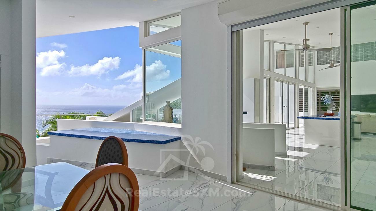 Caribbean Luxury Villa Cleavage For SALE Sint Maarten top of Pelican Key. Gorgeous sea views. 