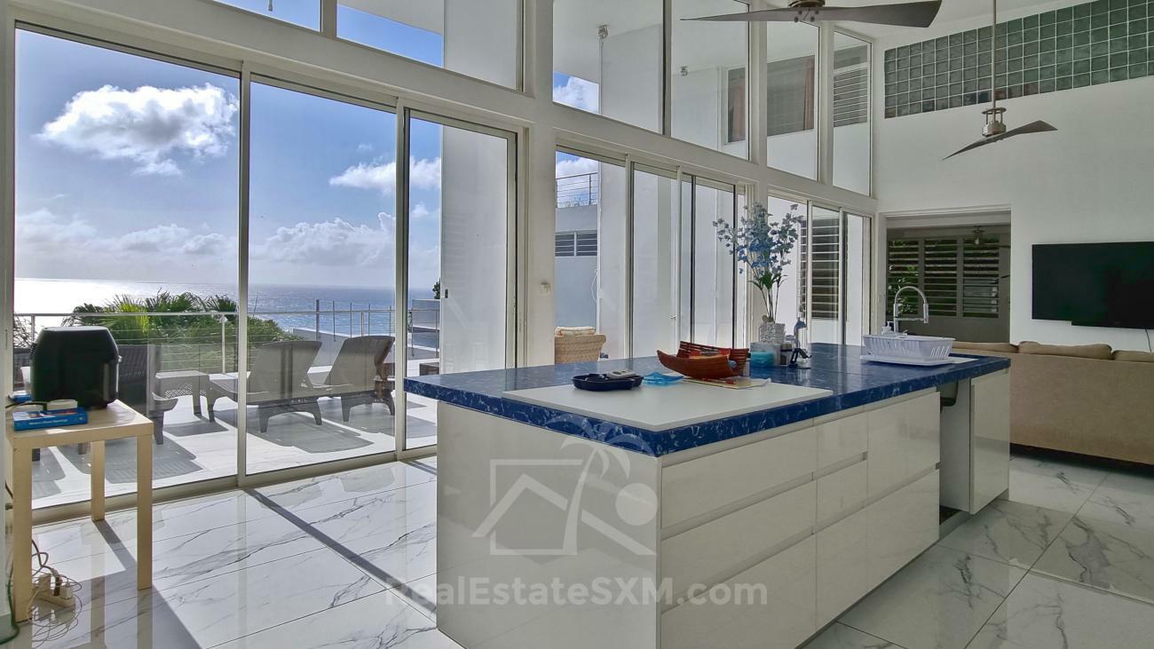 Caribbean Luxury Villa Cleavage For SALE Sint Maarten top of Pelican Key. Gorgeous sea views. 