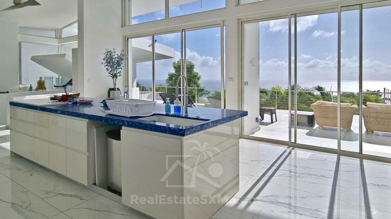 Caribbean Luxury Villa Cleavage For SALE Sint Maarten top of Pelican Key. Gorgeous sea views. 