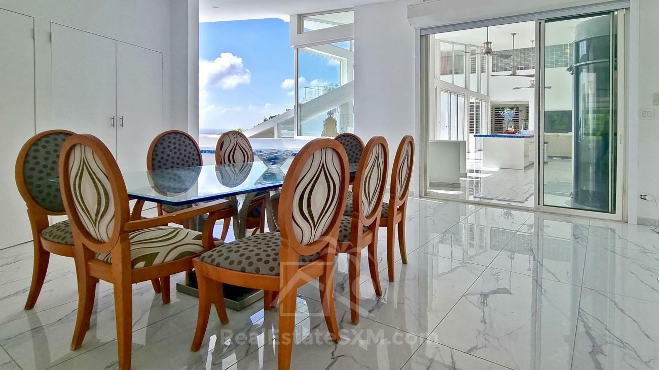 Caribbean Luxury Villa Cleavage For SALE Sint Maarten top of Pelican Key. Gorgeous sea views. 