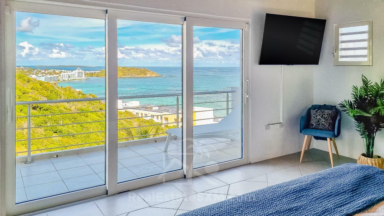 Villa for sale in Caribbean St Maarten, Dawn Beach. Twin Palms. Amazing ocean view. Garden. Peaceful