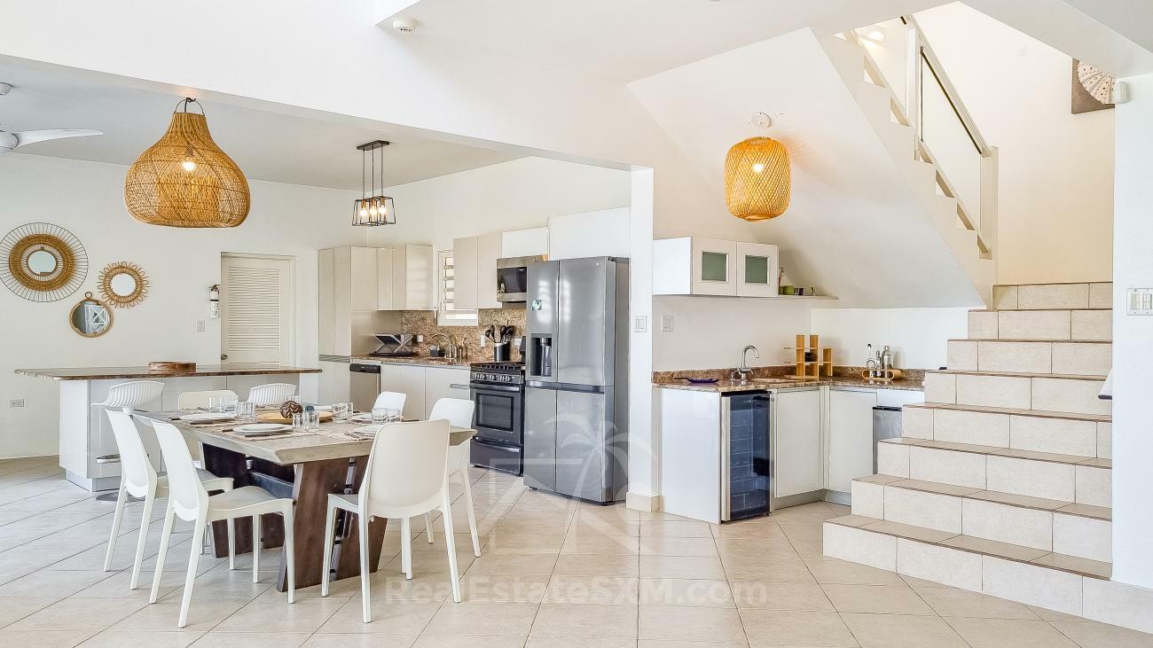 Villa for sale in Caribbean St Maarten, Dawn Beach. Twin Palms. Amazing ocean view. Garden. Peaceful