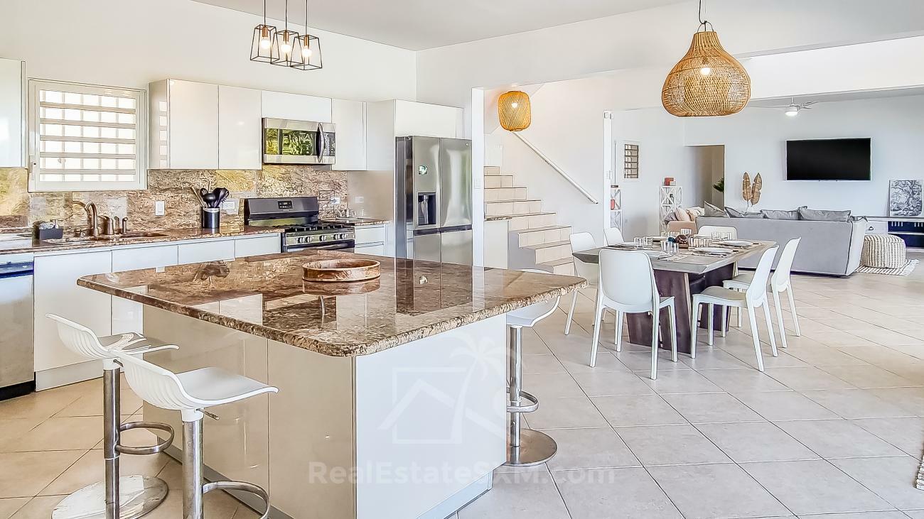 Villa for sale in Caribbean St Maarten, Dawn Beach. Twin Palms. Amazing ocean view. Garden. Peaceful
