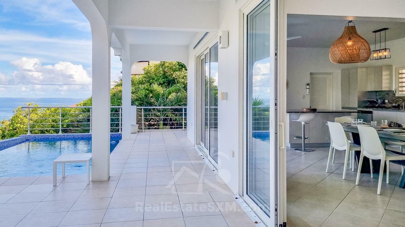Villa for sale in Caribbean St Maarten, Dawn Beach. Twin Palms. Amazing ocean view. Garden. Peaceful