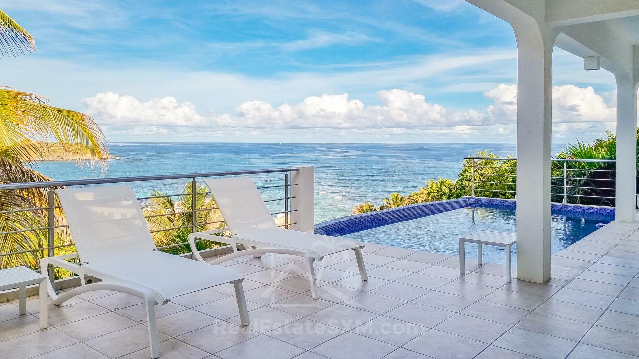 Villa for sale in Caribbean St Maarten, Dawn Beach. Twin Palms. Amazing ocean view. Garden. Peaceful