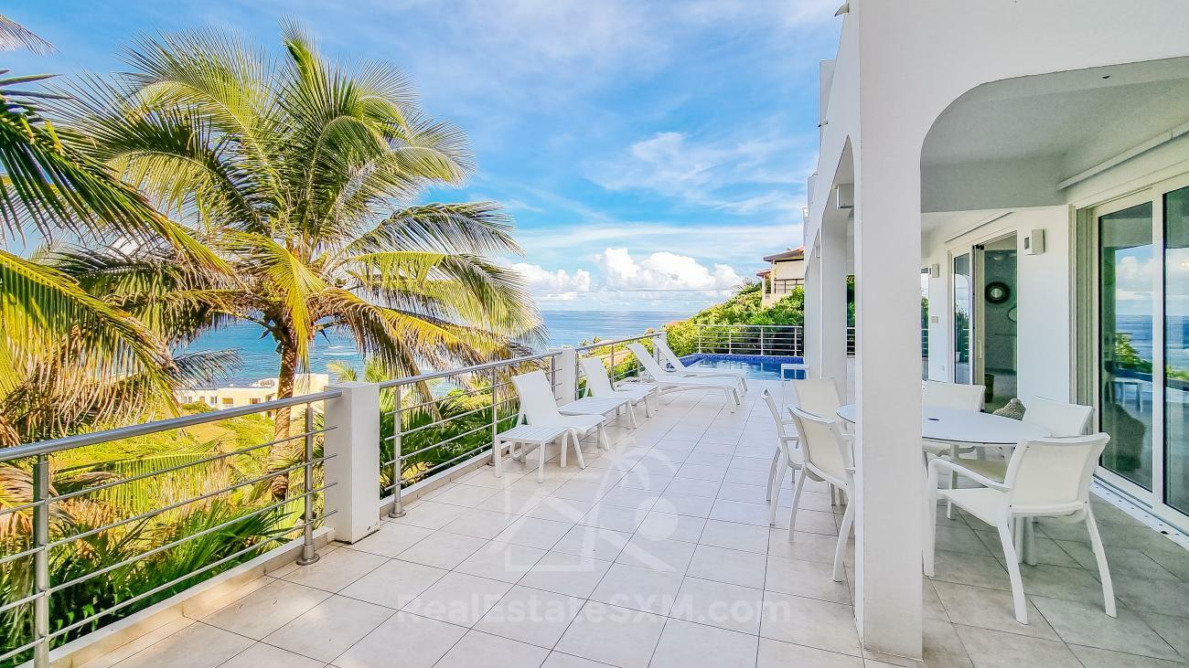Villa for sale in Caribbean St Maarten, Dawn Beach. Twin Palms. Amazing ocean view. Garden. Peaceful