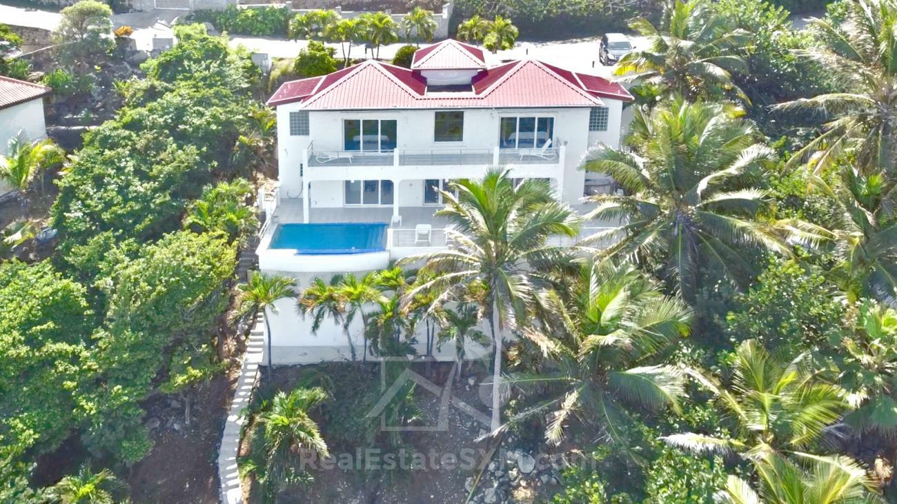 Villa for sale in Caribbean St Maarten, Dawn Beach. Twin Palms. Amazing ocean view. Garden. Peaceful
